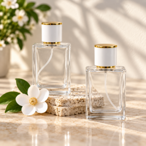 30ml Clear Glass Perfume Spray Bottle with Gold Cap