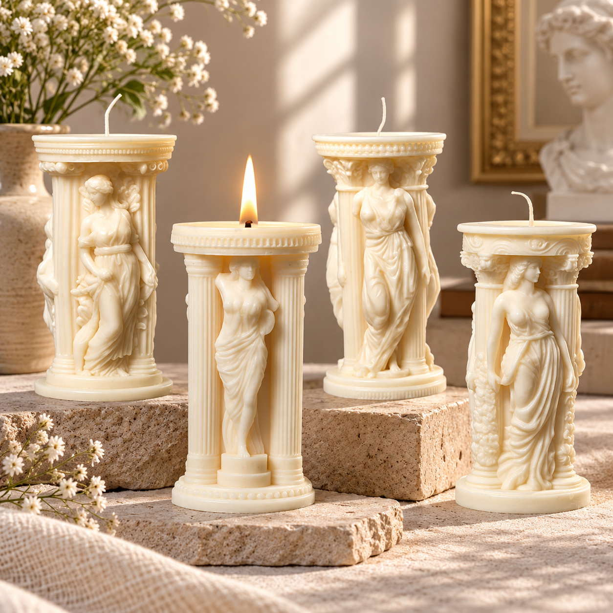 Athena Goddess Decorative Candle