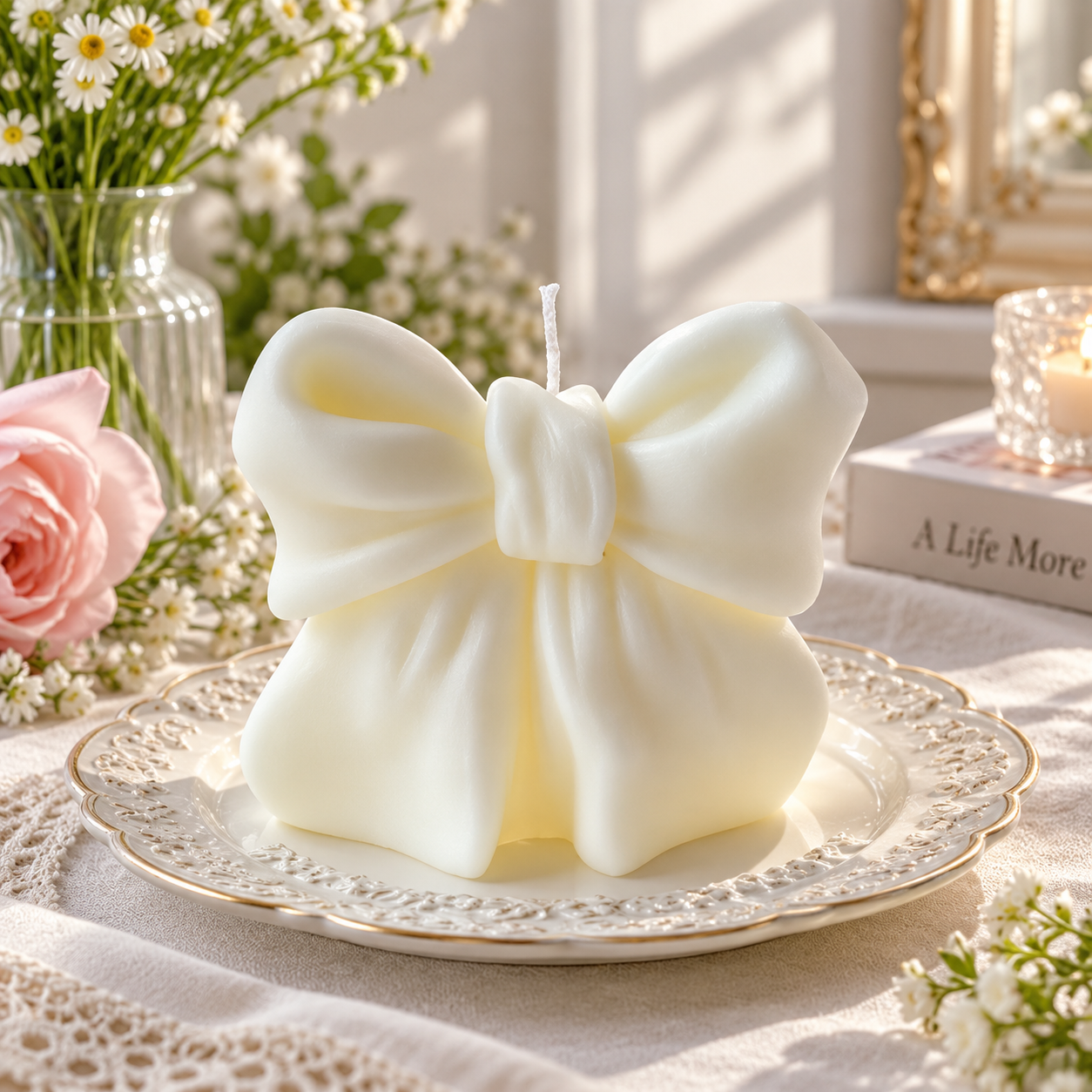 Bowknot Decorative Candle